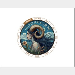 ZODIAC Capricorn - Astrological CAPRICORN - CAPRICORN - ZODIAC sign - Van Gogh style - 13 Posters and Art